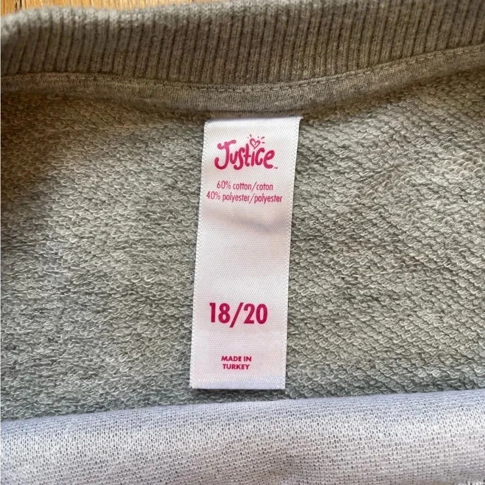 Justice Girls Gray Ice Cream Sequin Sweatshirt Size 18/20 - Picture 5 of 5